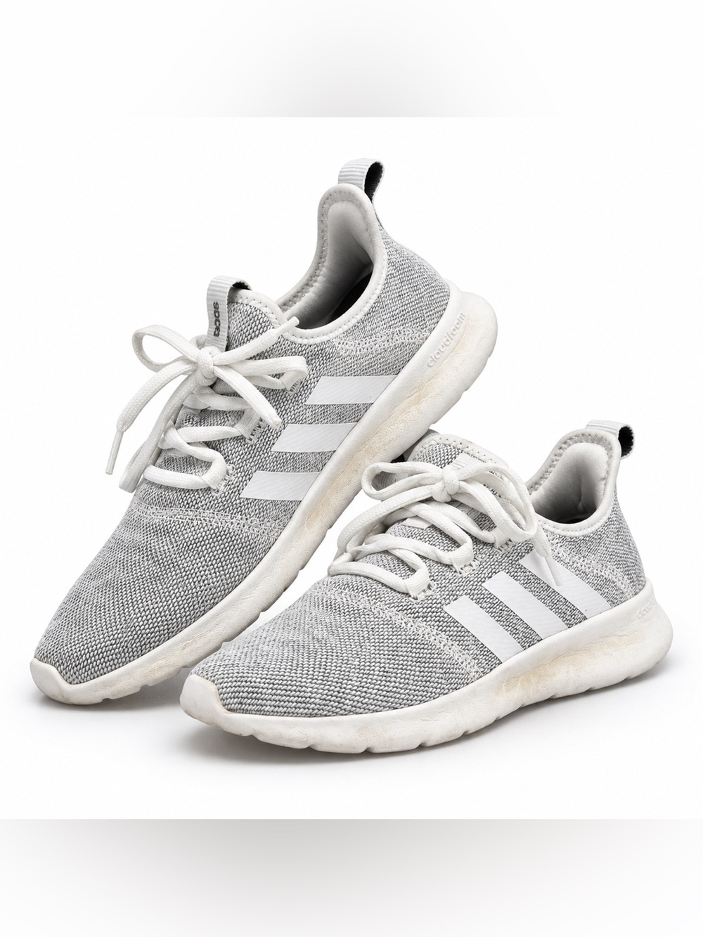 Adidas Cloudfoam Pure 2.0 Women’s Size 8.5 White Grey Sneakers